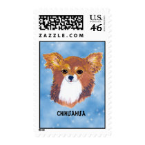 Chihuahua ~ Longhaired Portrait Postage Stamps
