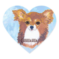 Chihuahua ~ Longhaired Portrait Sticker