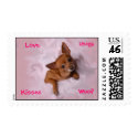 Chihuahua Love Hugs Kisses Woof postage