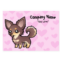 Chihuahua Love (long coat) Business Card Templates