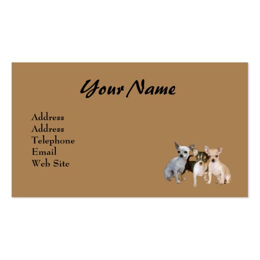 Chihuahua Lover Business Card (back side)