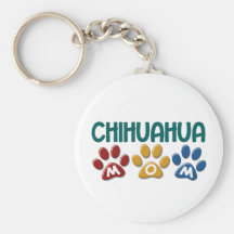 CHIHUAHUA Mom Paw Print 1 Key Chains
