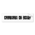 Chihuahua On Board bumper stickers by LittleMilkyShop Chihuahua On Board bumper stickers