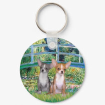 Chihuahua Pair - Bridge keychains by masterpiecedogs Chihuahua Pair - Bridge keychains