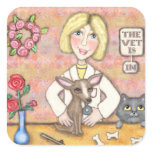 Chihuahua &amp; Persian Cat Veterinarian Stickers