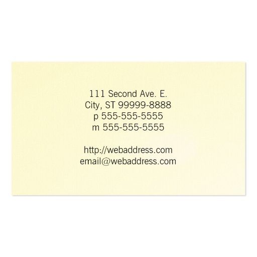 Chihuahua Pet Dog Business Card Template (back side)