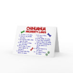 CHIHUAHUA Property Laws 2 Greeting Card