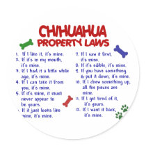 CHIHUAHUA Property Laws 2 Stickers