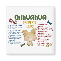 Chihuahua Property Laws 4 Refrigerator Magnets