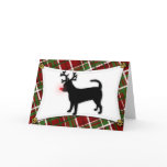 Chihuahua Reindeer Christmas Card