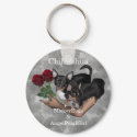 Chihuahua Roses Keychain by mickeyelvis128 Chihuahua Roses Keychain
