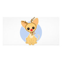Chihuahua Rudolf Photo Greeting Card