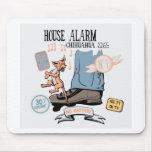 Chihuahua Security Alarm Funny New Invention Mousepads