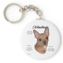 Chihuahua (smooth) History Design Keychain