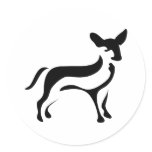 Chihuahua Round Stickers