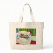 Chihuahua Taking a Bath Tote Bags