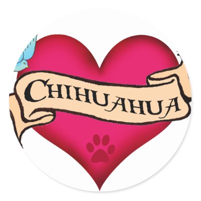 Chihuahua Tattoo Heart t-shirts, apparel & gifts for Chihuahua dog breed 
