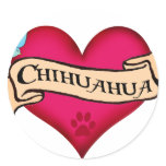 Chihuahua Tattoo Heart Stickers