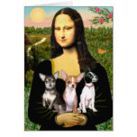 Chihuahua Trio - Mona Lisa Greeting Cards