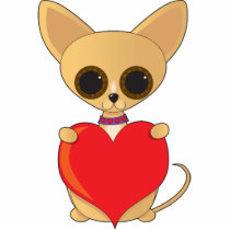 Chihuahua Valentine photo sculptures