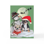 Chihuahua With Snowman Christmas Cards