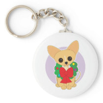 Chihuahua Wreath Keychains