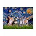 Chihuahuas (four) - Starry Night t-shirts
