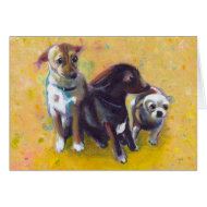 Chihuahuas - fun dog art - Mama's Got Treats card