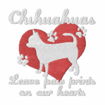 Chihuahuas Leave Paw Prints embroidered shirts by MenagerieMayhem Chihuahuas Leave Paw Prints embroidered shirts