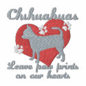 Chihuahuas Leave Paw Prints embroidered shirts