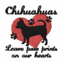 Chihuahuas Leave Paw Prints Women's embroidered shirts