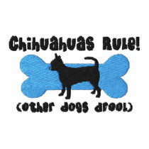 Chihuahuas Rule Embroidered Shirt (Polo) embroidered shirts by MenagerieMayhem Chihuahuas Rule Embroidered Shirt (Polo) embroidered shirts