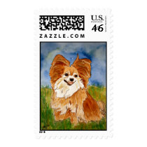 chihuawa 2 dog postage stamps stamp art