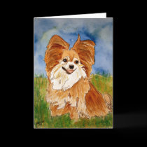 chihuawa 2 pet portrait greeting card art cards