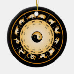 Chiinese Zodiac Wheel Christmas Tree Ornament