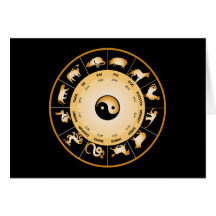 Chiinese Zodiac Wheel Greeting Card