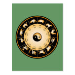 Chiinese Zodiac Wheel Postcard
