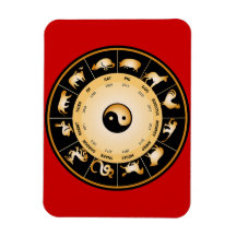 Chiinese Zodiac Wheel Vinyl Magnets