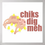 chiks dig meh poster posters