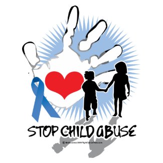 Child Abuse Handprint print