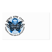 Child Abuse Prevention Butterfly Tribal business cards by fightcancertees Child Abuse Prevention Butterfly Tribal business cards