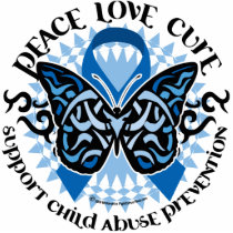 Child Abuse Prevention Butterfly Tribal photo sculptures