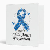 Child Abuse Ribbon of Butterflies Binder