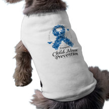 Child Abuse Ribbon of Butterflies Dog T-shirt