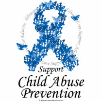 Child Abuse Ribbon of Butterflies photo sculptures