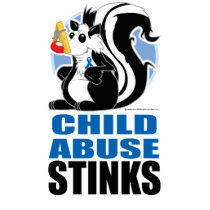 Child Abuse Stinks photo sculptures