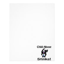 Child Abuse Stinks Skunk Awareness Design Custom Letterhead