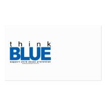 Child Abuse THINK Blue business cards