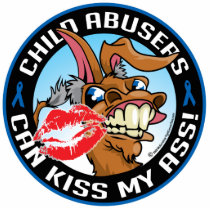 Child Abusers Can Kiss My Ass photo sculptures