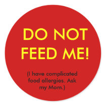 Child Allergy Safety Sticker stickers